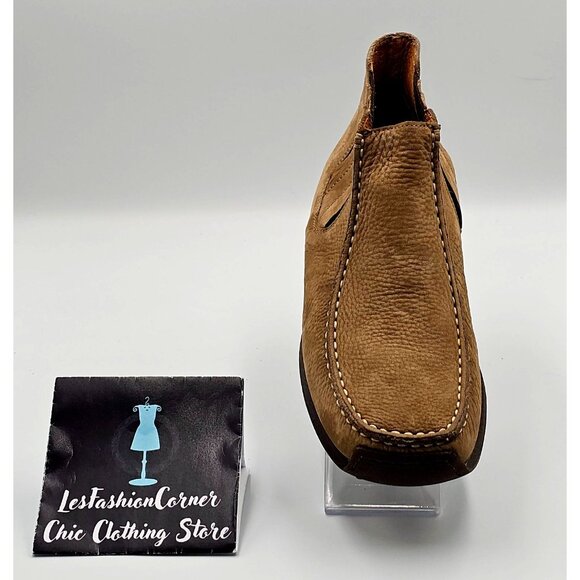 Geox Mens Tan Suede Leather Respira Slip-On Chelsea Chukka Boots Sz 10 (43) 2834 - Picture 14 of 16